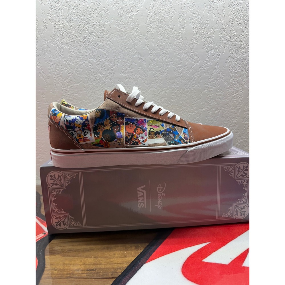 Vans Old Skool Disney 100th Anniversary Scrapbook Brown Sneakers Mens 13 NEW